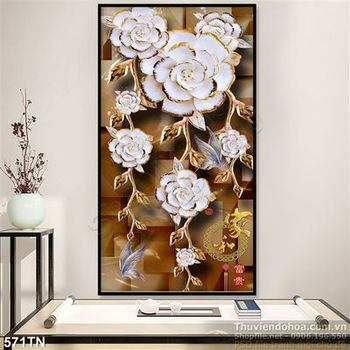 Tranh giả ngọc hoa trang trí