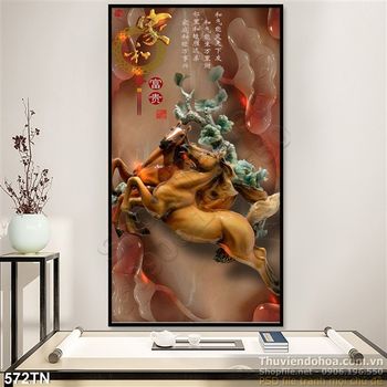 Tranh giả ngọc mã đáo thư pháp