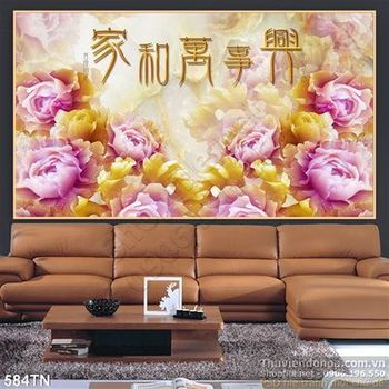 Tranh giả ngọc hoa hồng trang trí