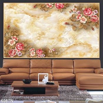 Tranh giả ngọc hoa hồng trang trí