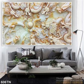 Tranh giả ngọc rồng trang trí