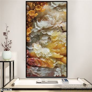 Tranh giả ngọc hoa sen