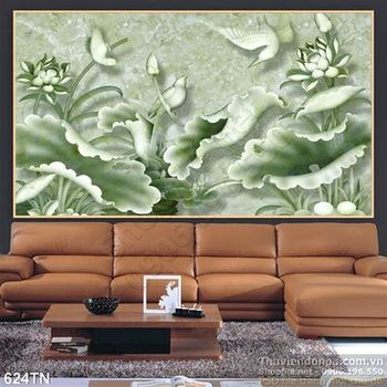 Tranh giả ngọc hoa sen