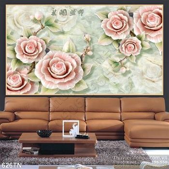 Tranh giả ngọc hoa hồng trang trí