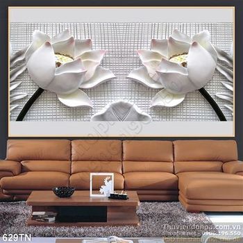 Tranh giả ngọc hoa sen