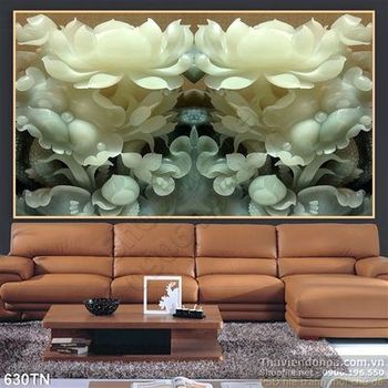 Tranh giả ngọc hoa sen