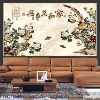 Tranh giả ngọc hoa mẫu đơn