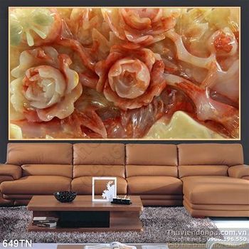 Tranh giả ngọc hoa đá phong thủy