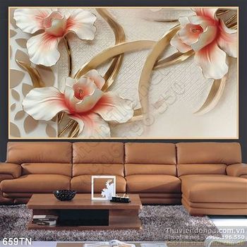 Tranh giả ngọc hoa lan trang trí