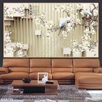 Tranh giả ngọc chim yến và mùa xuân