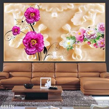 Tranh giả ngọc hoa treo tường