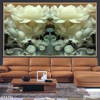 Tranh giả ngọc hoa sen trang trí