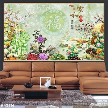 Tranh giả ngọc hoa trang trí