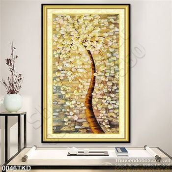 Tranh cây kim tiền nghệ thuật