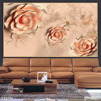 Tranh giả ngọc hoa hồng trang trí