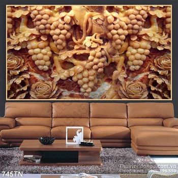 Tranh giả ngọc cây nho