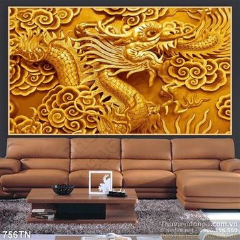Tranh điêu khắc rồng phù điêu