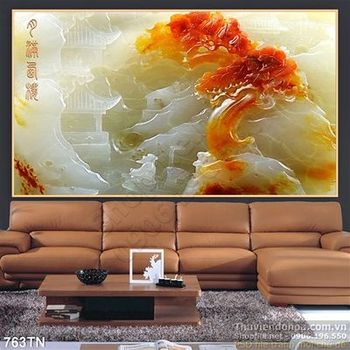 Tranh giả ngọc hoa phong thủy