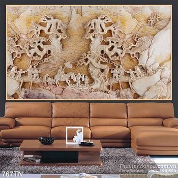 Tranh điêu khắc cây phong thủy