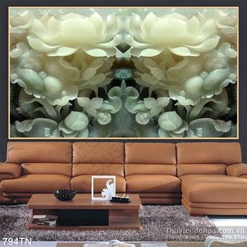 Tranh giả ngọc hoa sen