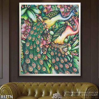 Tranh giả ngọc chim công