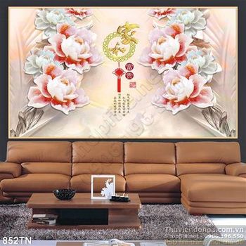 Tranh giả ngọc hoa phong thủy
