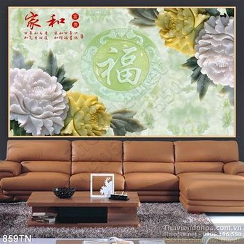 Tranh giả ngọc hoa mẫu đơn