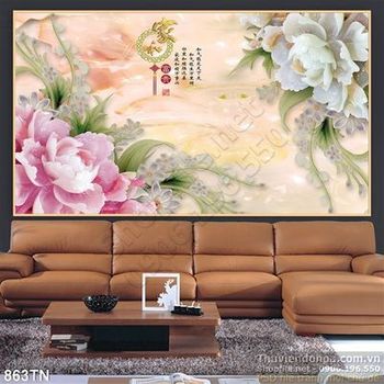 Tranh giả ngọc hoa trang trí