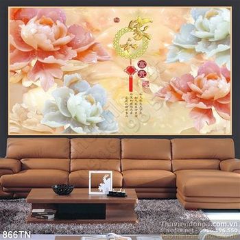 Tranh giả ngọc hoa sen trang trí