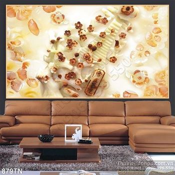 Tranh giả ngọc hoa đào nghệ thuật