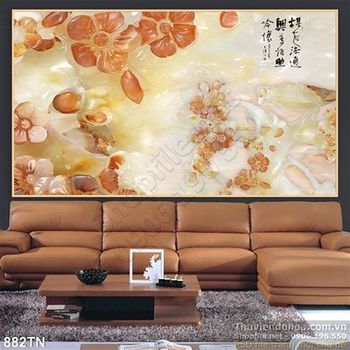 Tranh giả ngọc hoa mai thư pháp