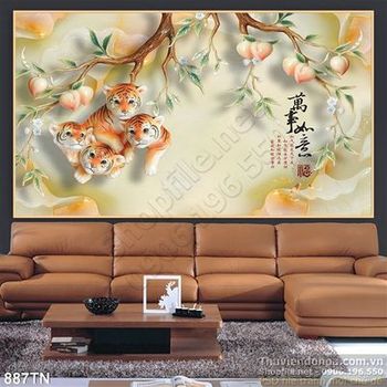 Tranh giả hổ và đào tiên