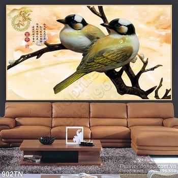 Tranh giả ngọc chim yến trang trí