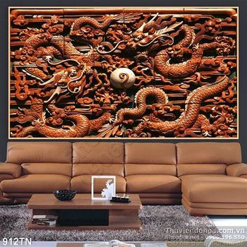 Tranh giả ngọc rồng trang trí
