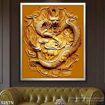 Tranh điêu khắc gỗ rồng trang trí