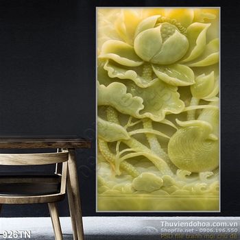 Tranh giả ngọc hoa sen