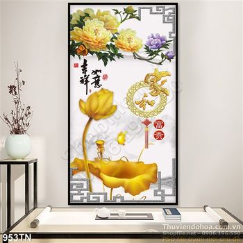 Tranh điêu khắc hoa mẫu đơn trang trí Tranh điêu khắc hoa mẫu đơn trang trí