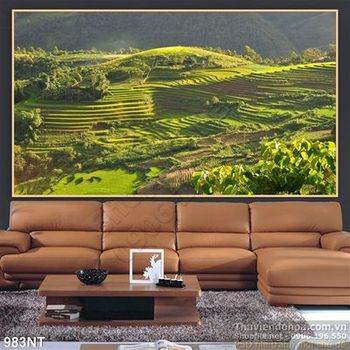 Tranh ruộng bậc thang vùng núi