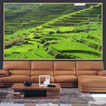 Tranh phong cảnh ruộng bậc thang vùng Tây Bắc