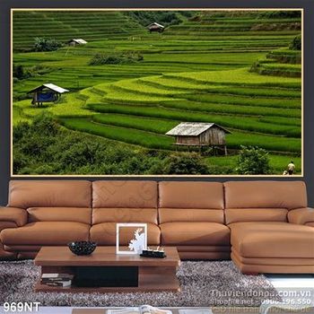 Tranh ruộng bậc thang Tây Bắc