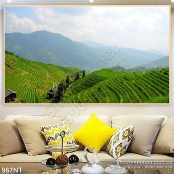 Tranh ruộng bậc thang vùng cao Tây Bắc