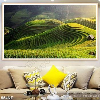 Tranh ruộng bậc thang Tây Bắc