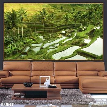 Tranh hàng dừa xanh