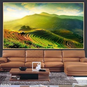 Tranh  phong cảnh ruộng bậc thang Tây Bắc