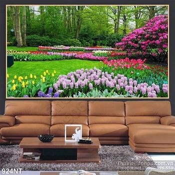 Tranh vườn hoa Keukenhof nổi tiếng Hà Lan