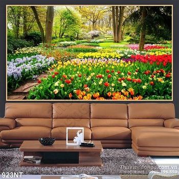 Tranh công viên Keukenhof Hà Lan nổi tiếng