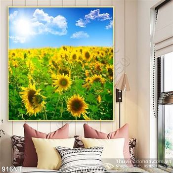 Tranh cánh đồng hoa mặt trời