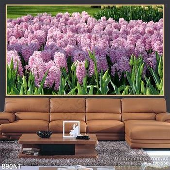 Tranh vườn hoa rực rỡ