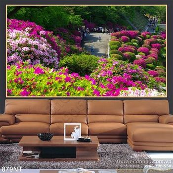 Tranh khu công viên hoa hồng