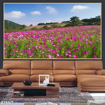 Tranh cánh đồng hoa rực rỡ